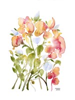 Blue and Pink Florals Fine Art Print