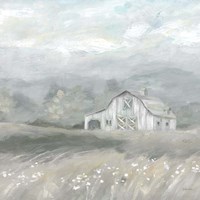 Country Meadow Farmhouse Neutral Fine Art Print