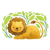 Safari Cuties Lion Framed Print