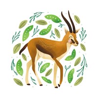 Safari Cuties Gazelle Framed Print