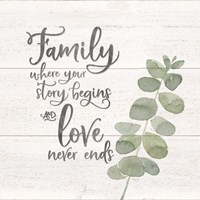 Natural Inspiration Family square Fine Art Print