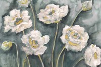 Gray and White Floral Landscape Fine Art Print