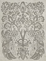 Peacock Damask I Fine Art Print