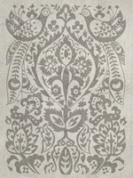 Peacock Damask II Framed Print