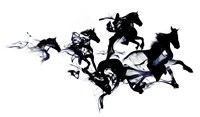 Black Horses Fine Art Print