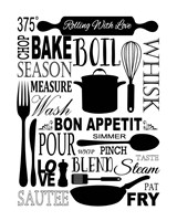 Culinary Love 1 (black & white) Fine Art Print