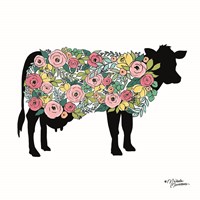 Floral Cow Fine Art Print