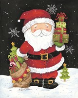 Santa Claus with Presents Fine Art Print