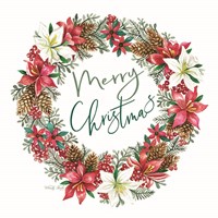 Merry Christmas Wreath Fine Art Print