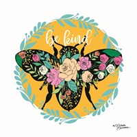 Be Kind Floral Bee Fine Art Print