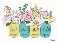 Floral Canning Jars Fine Art Print