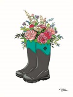 Floral Boots Fine Art Print