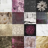 Tiles Decor Purple Notes Fine Art Print