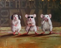 Three Wise Mice Fine Art Print