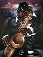Jazzman Moe Framed Print