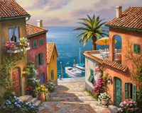 The Villa's Private Dock Fine Art Print