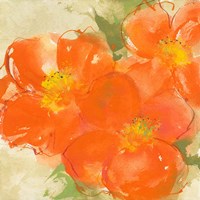 Tangerine Poppies II Fine Art Print