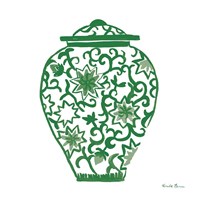 Chinoiserie III Green Fine Art Print
