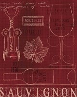 Wine Blueprint IV Framed Print