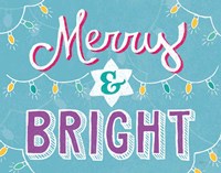 Merry and Bright Aqua Fine Art Print