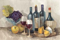 Wine and Fruit I v2 Light Framed Print
