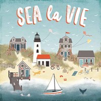 Seaside Village III Fine Art Print