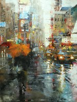 Manhattan Orange Umbrella Fine Art Print