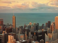 Sunset in Chicago Fine Art Print