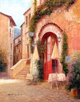 Eze Village Cafe, France Fine Art Print