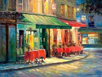 Red & Green Cafe Fine Art Print
