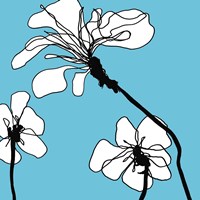 Flowers in Blue 1 Fine Art Print