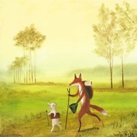 Master Lamb and His Painting Master Fine Art Print