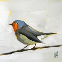 Robin on Wire Fine Art Print