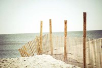 Wooden Beach Fence Fine Art Print