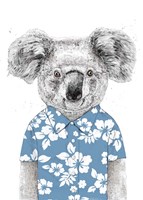 Summer Koala (Blue) Fine Art Print