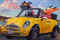 Sunup Surfdogs Fine Art Print