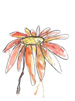 Orange Modern Botanical Fine Art Print