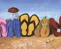 Flip Flop Fence Fine Art Print