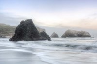 Crescent Beach Waves 1 Fine Art Print