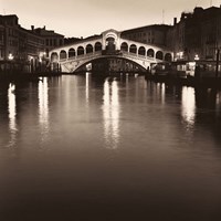 Ponte Rialto di Notte Fine Art Print