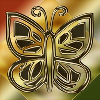 Golden Butterfly Fine Art Print