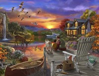 Sunset Cabin Fine Art Print