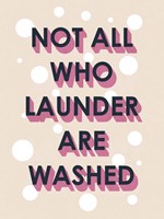 Laundry Typography I Framed Print