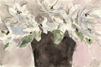 Magnolia Watercolor Study II Framed Print