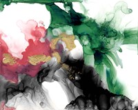 Emerald & Coral Expression II Fine Art Print