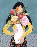 Flower Vase Girl II Fine Art Print