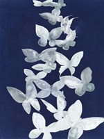 Indigo Butterfly Falls I Fine Art Print