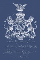Heraldry on Navy II Fine Art Print