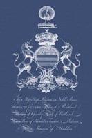 Heraldry on Navy III Fine Art Print