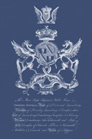 Heraldry on Navy IV Fine Art Print